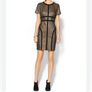 Elegant Black and Gold Women's Dress